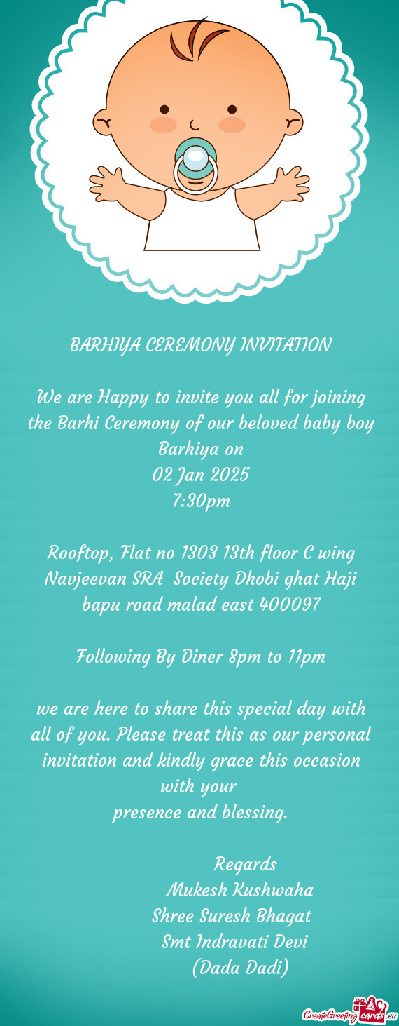 BARHIYA CEREMONY INVITATION