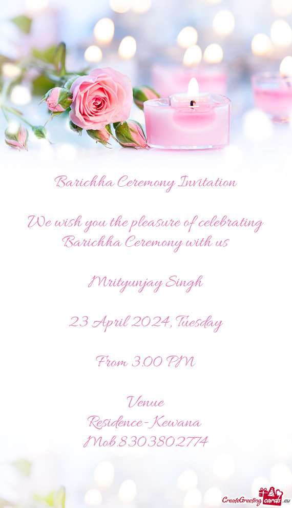 Barichha Ceremony Invitation