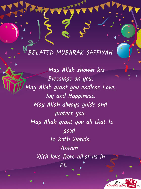 BELATED MUBARAK SAFFIYAH