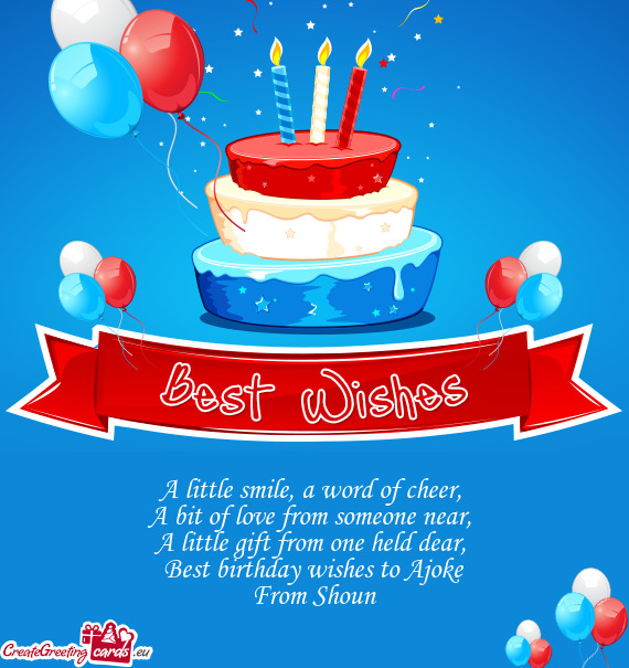 Best birthday wishes to Ajoke
