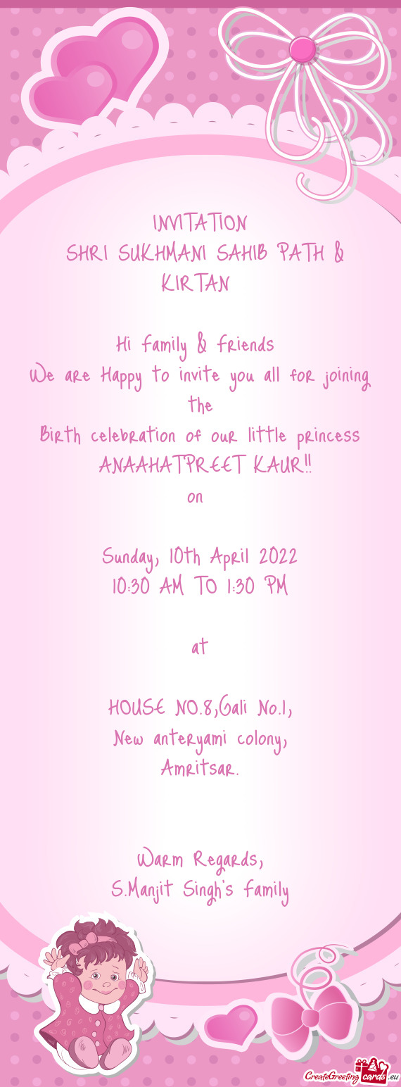 Birth celebration of our little princess