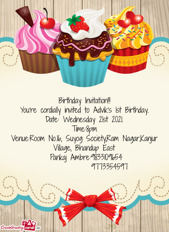 Birthday Invitation!!!
 You