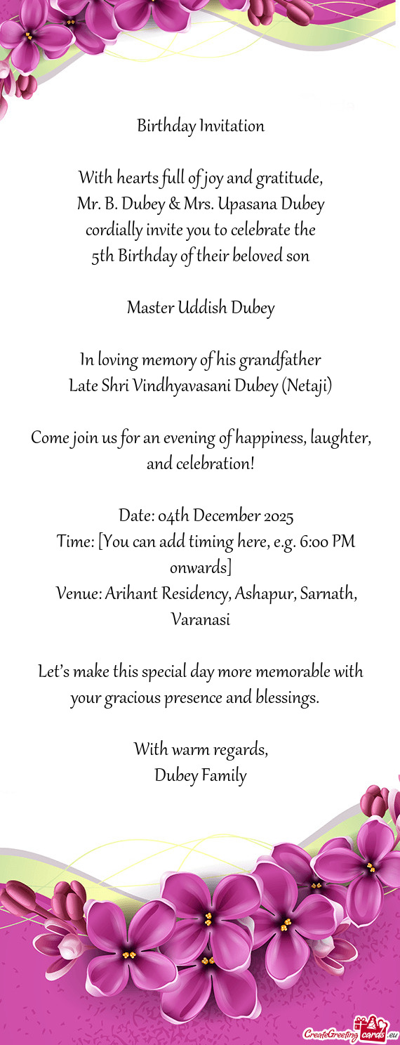 🎉 Birthday Invitation 🎉