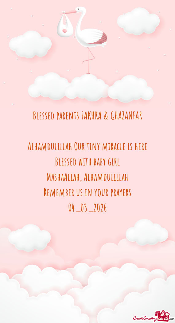 Blessed parents FAKHRA & GHAZANFAR