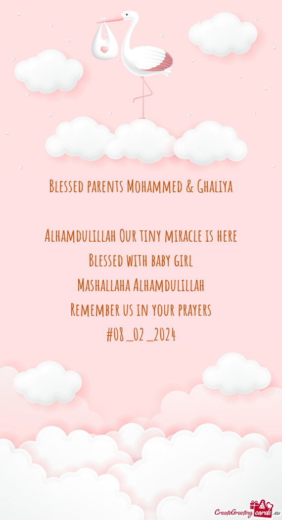 Blessed parents Mohammed & Ghaliya