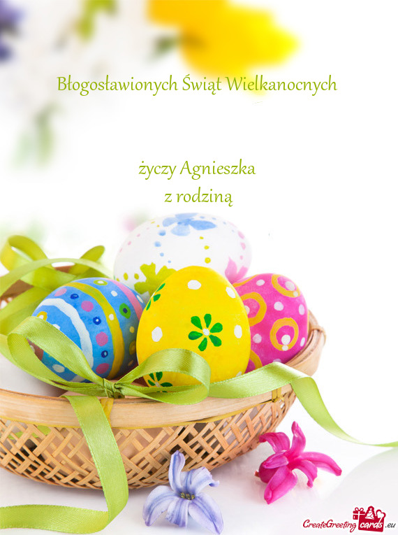 Błogosławionych Świąt Wielkanocnych