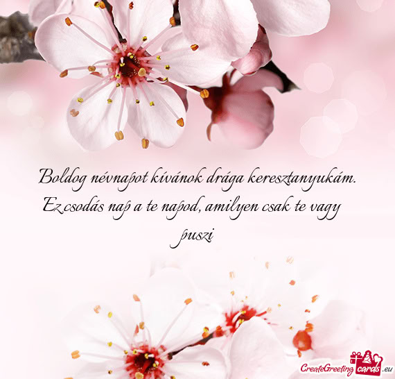 Boldog névnapot kívánok drága keresztanyukám
