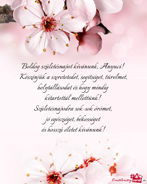 Boldog születésnapot kívánunk, Anyuci