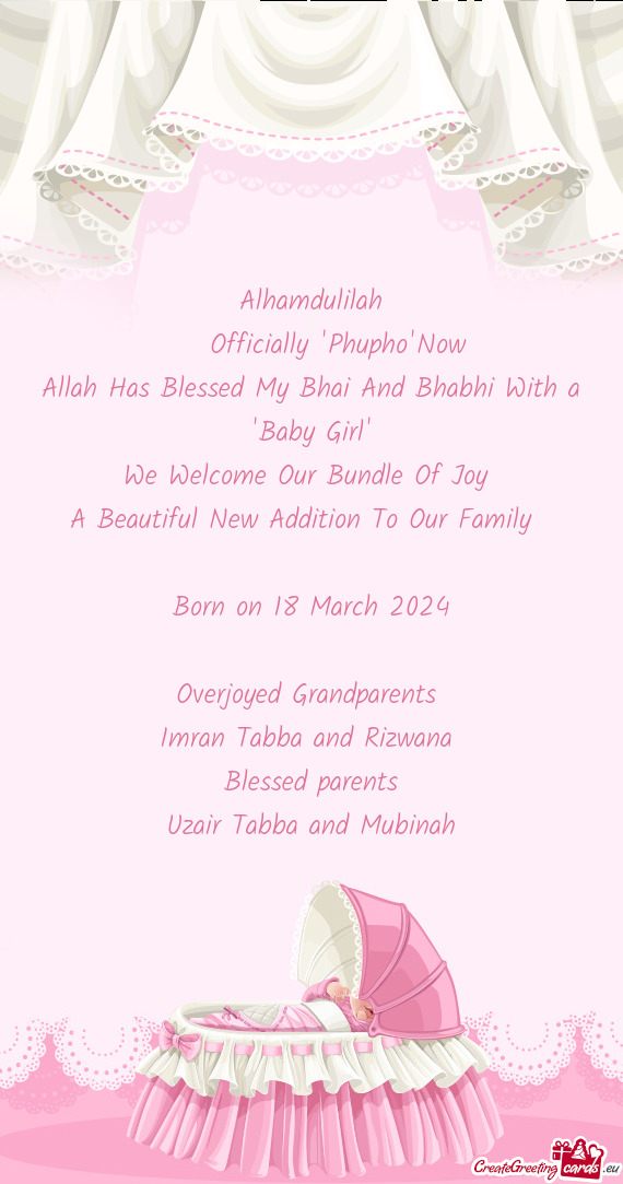 Born on 18 March 2024