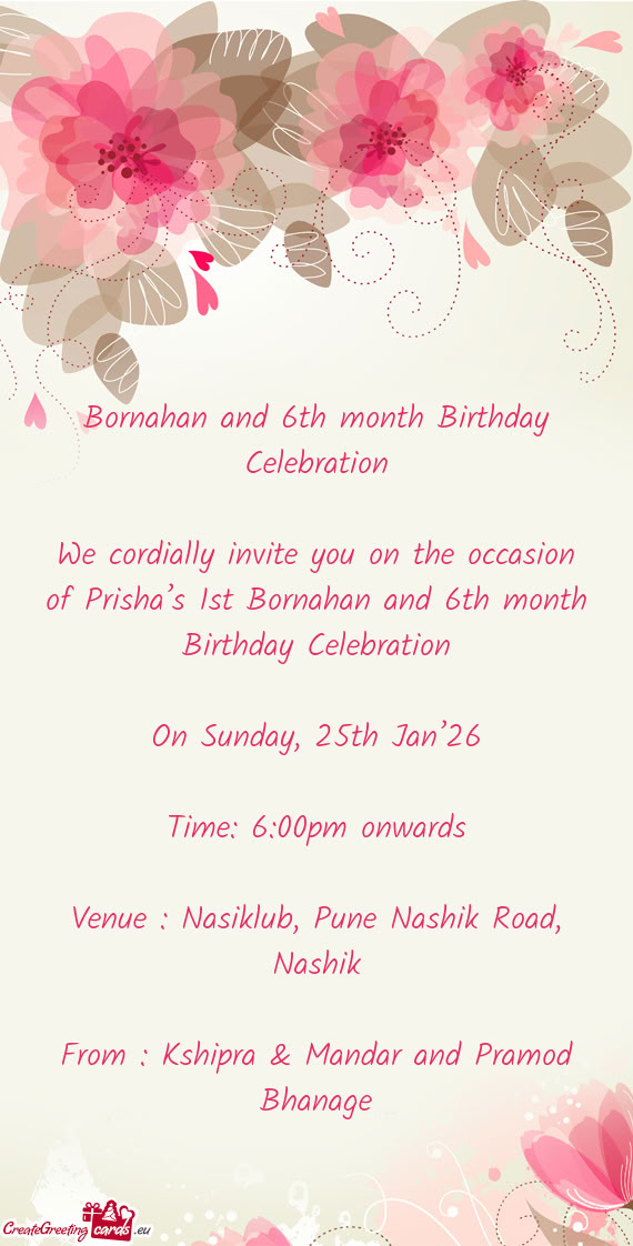 Bornahan and 6th month Birthday Celebration