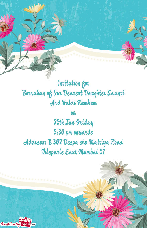 Bornahan of Our Dearest Daughter Saanvi