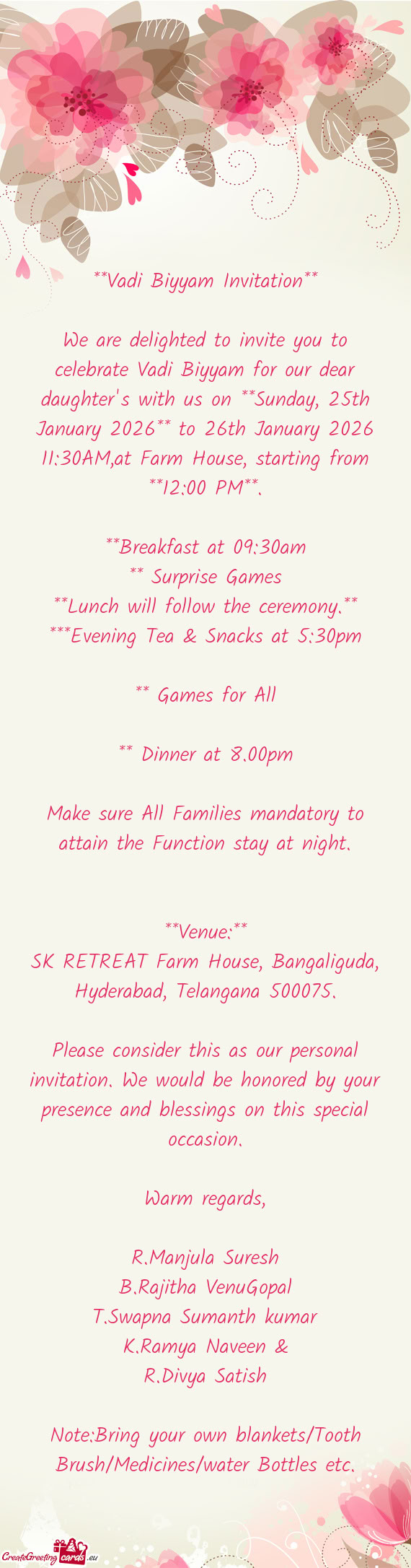 Breakfast at 09:30am