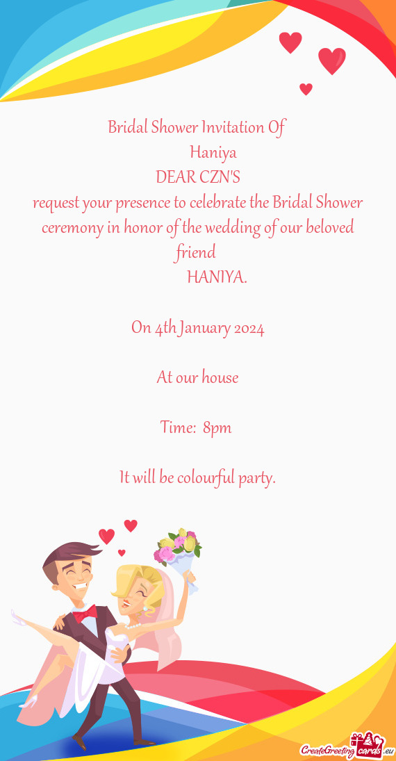 Bridal Shower Invitation Of