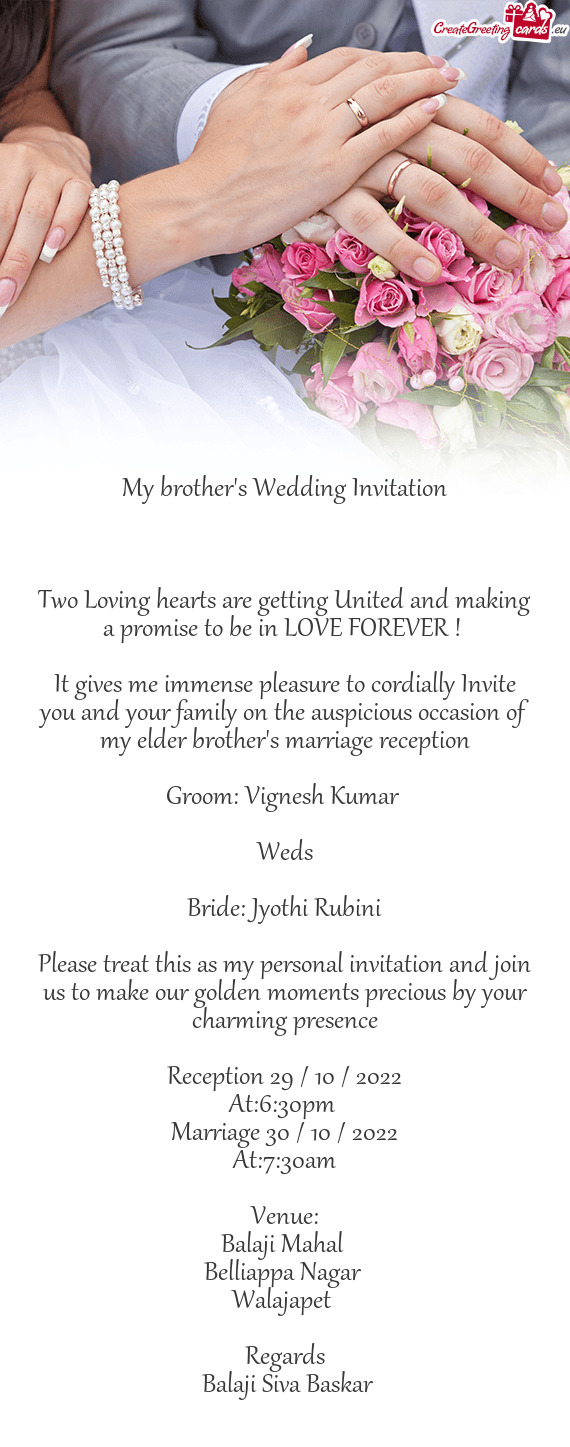Bride: Jyothi Rubini