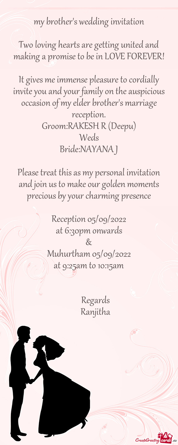 Bride:NAYANA J