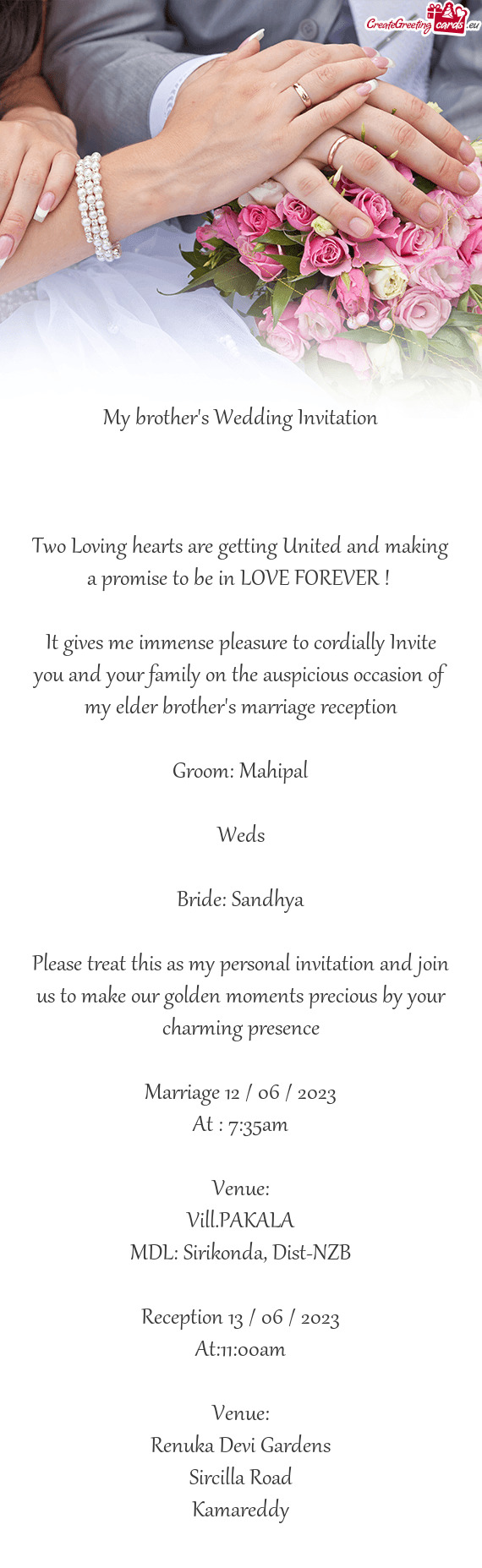 Bride: Sandhya
