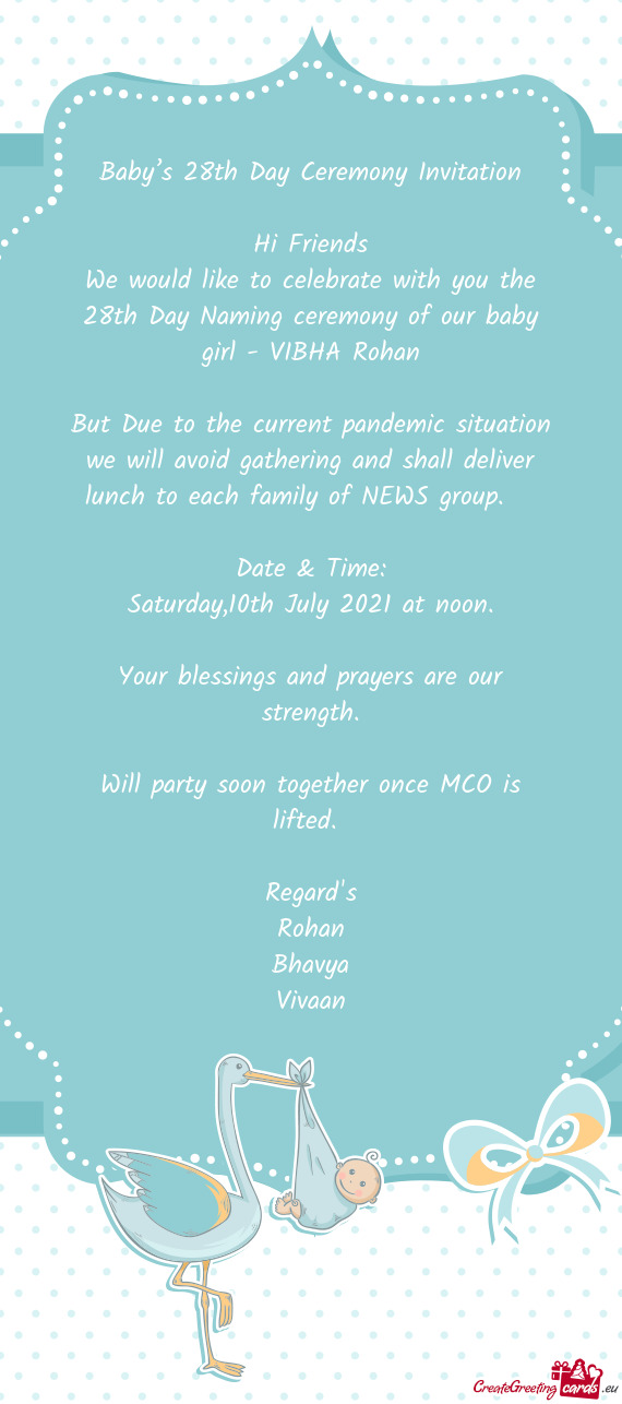 But Due to the current pandemic situation we will avoid gathering and shall deliver lunch to each fa