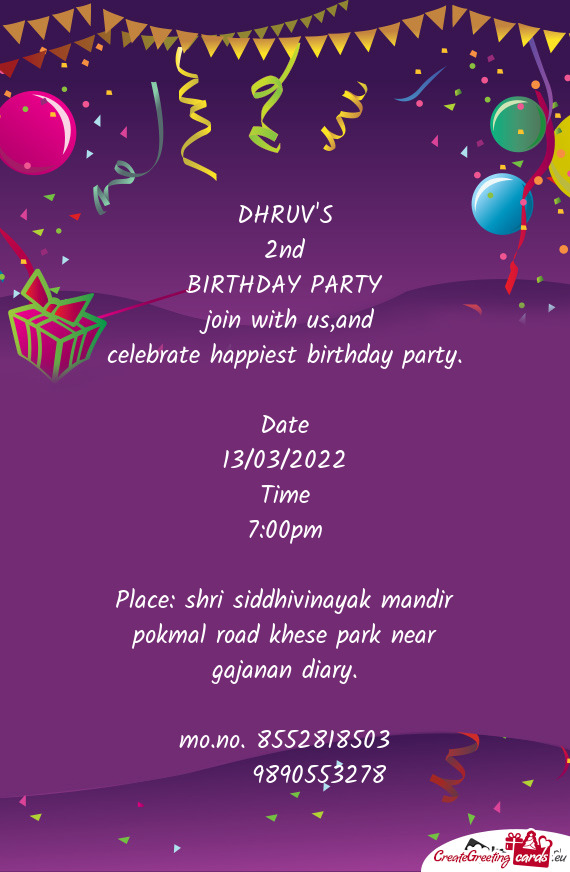 Celebrate happiest birthday party