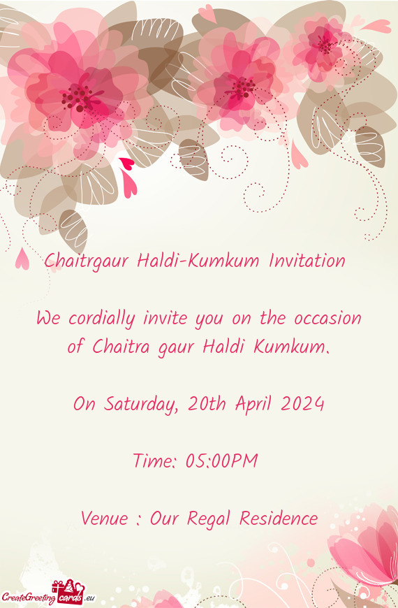 Chaitrgaur Haldi-Kumkum Invitation