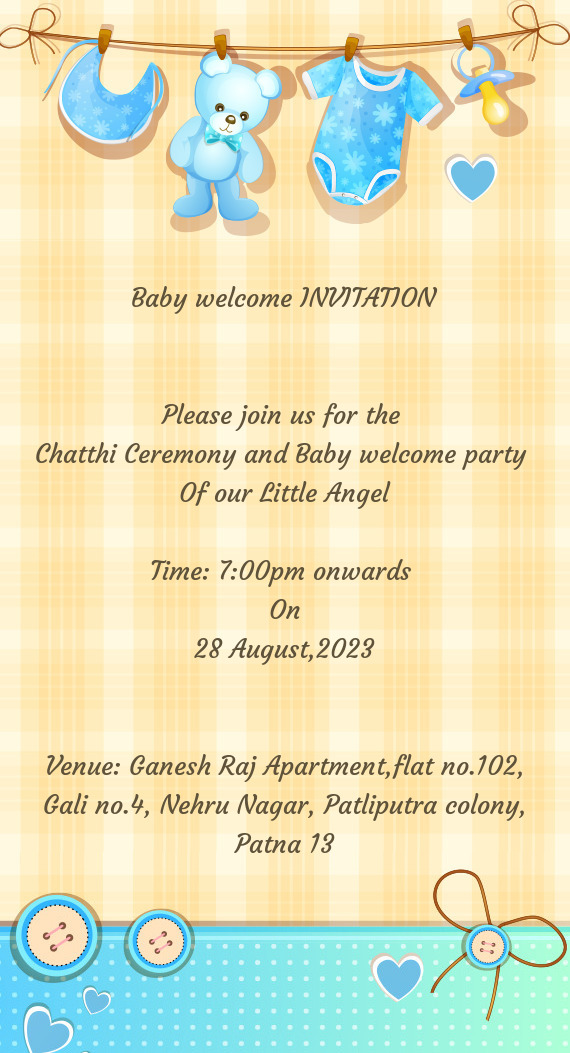 Chatthi Ceremony and Baby welcome party