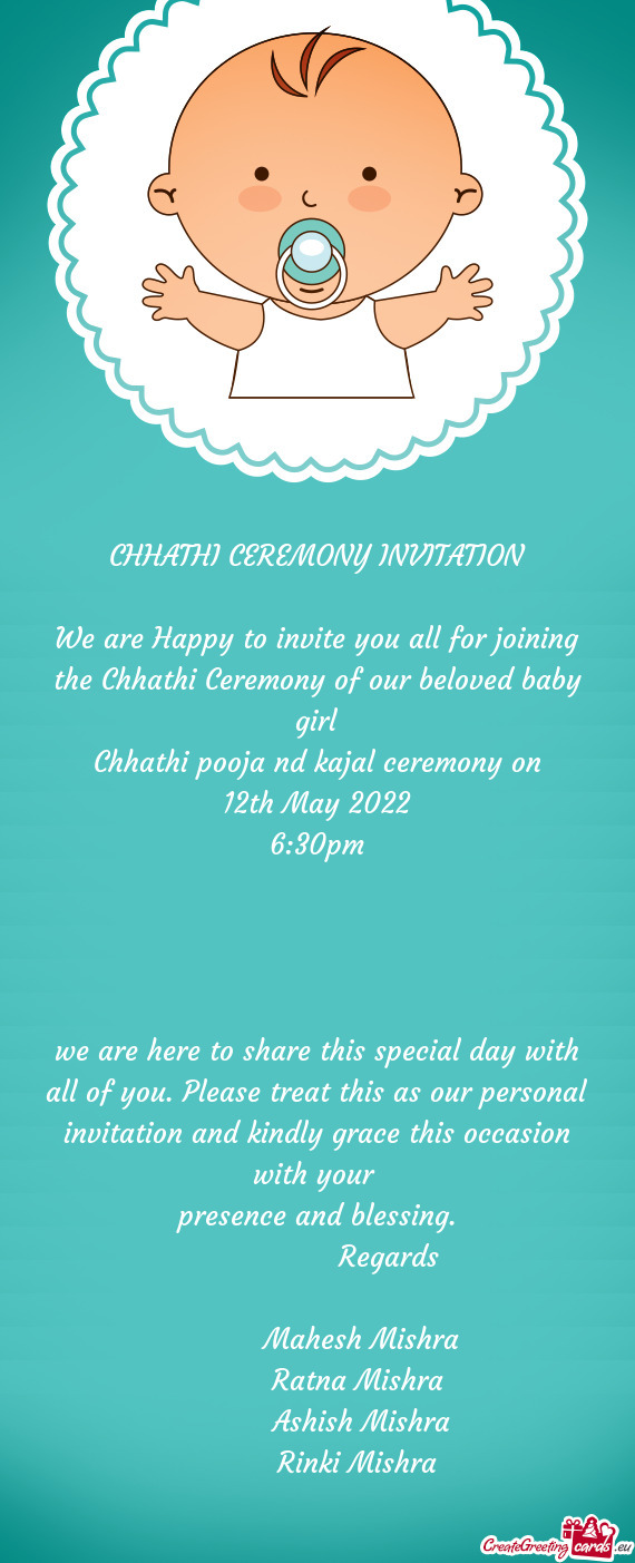 Chhathi pooja nd kajal ceremony on