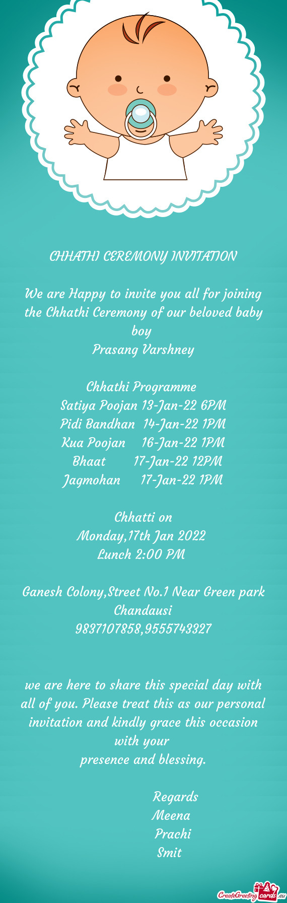 Chhathi Programme