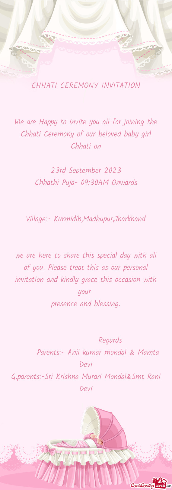 Chhathi Puja- 09:30AM Onwards