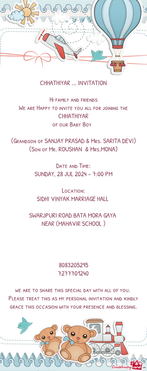 CHHATHIYAR ... INVITATION