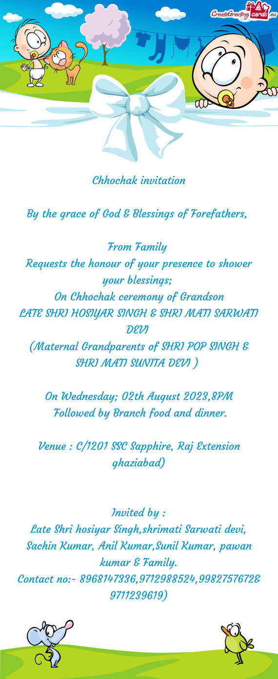 Chhochak invitation