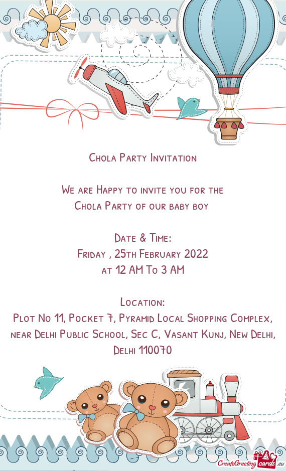 Chola Party Invitation