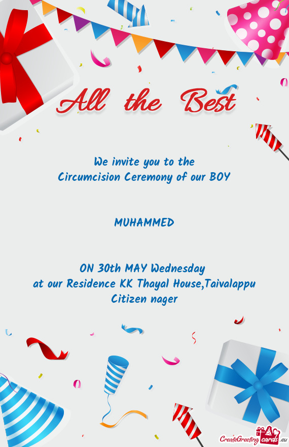 Circumcision Ceremony of our BOY