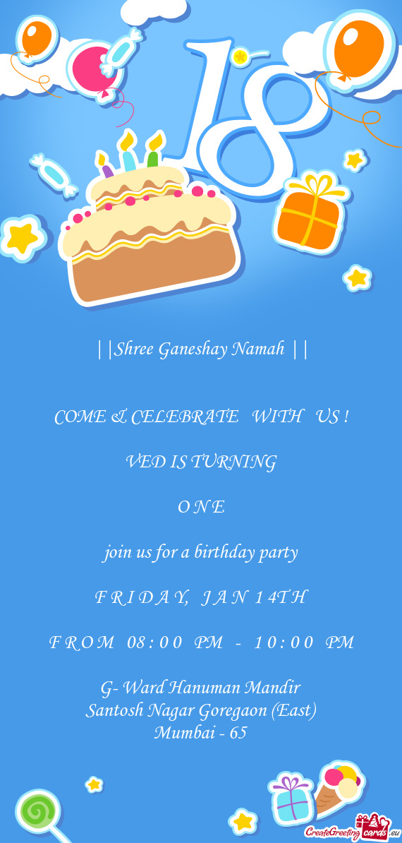 COME & CELEBRATE WITH US