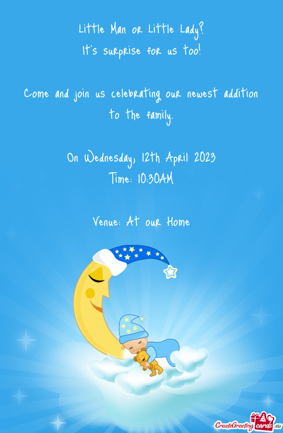 Come and join us celebrating our newest addition to the family