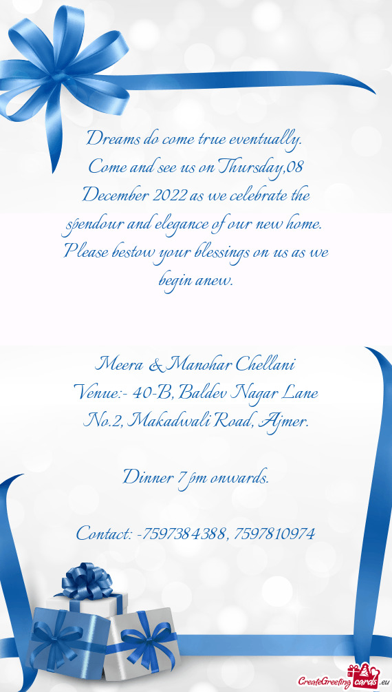Come and see us on Thursday,08 December 2022 as we celebrate the spendour and elegance of our new ho