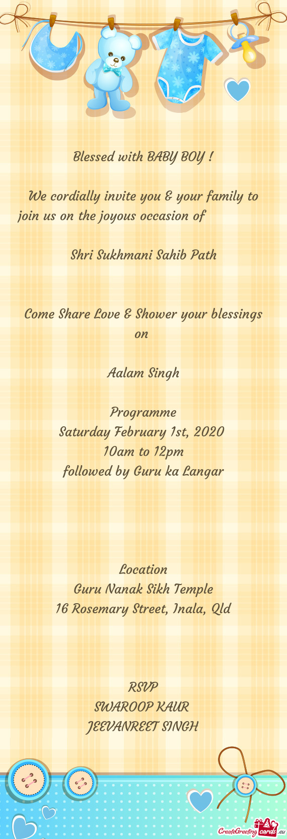 Come Share Love & Shower your blessings