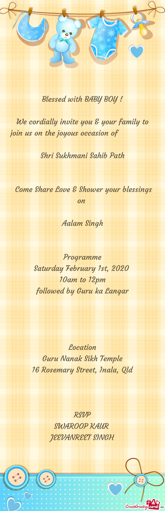 Come Share Love & Shower your blessings on