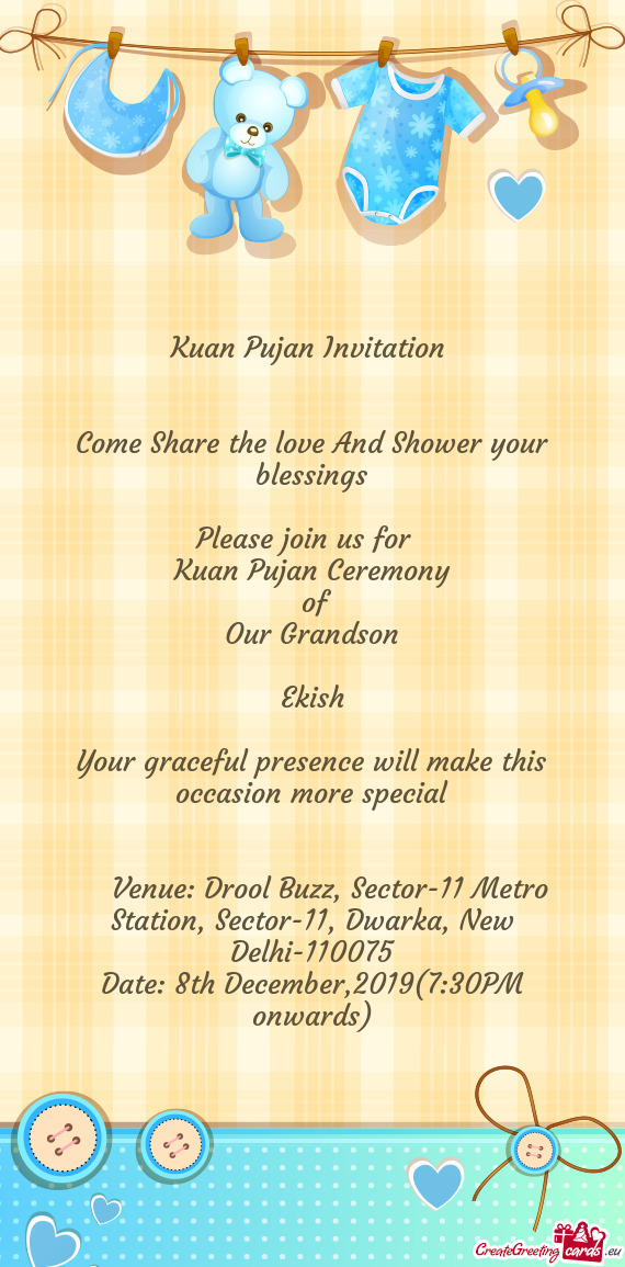 Come Share the love And Shower your blessings
