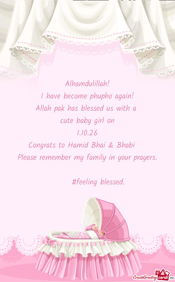 Congrats to Hamid Bhai & Bhabi❤️
