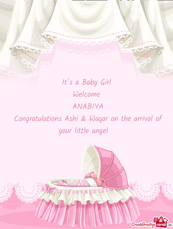 Congratulations Ashi & Waqar on the arrival of your little angel🌸