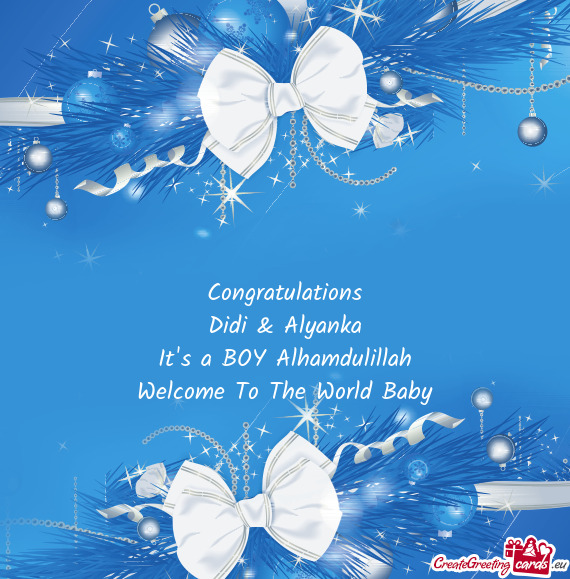 Congratulations Didi & Alyanka It