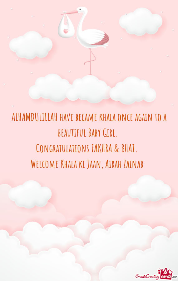 Congratulations FAKHRA & BHAI