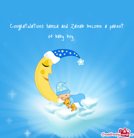 Congratulations hamza and Zainab become a parent of baby boy ❤️