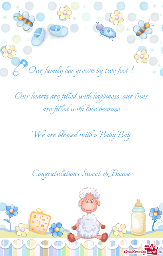 Congratulations Sweet & Baava