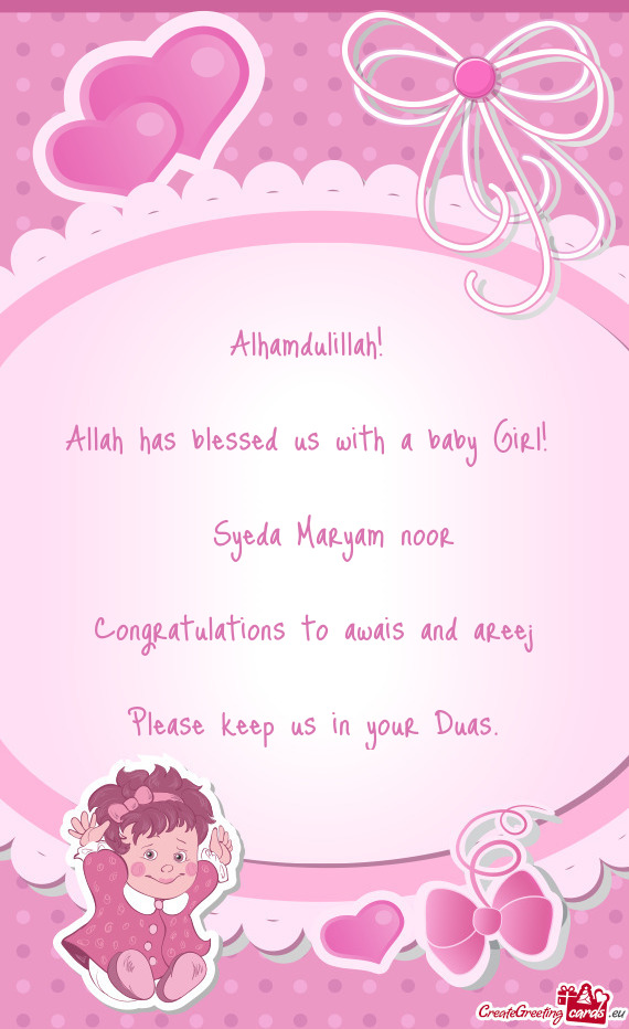 Congratulations to awais and areej
