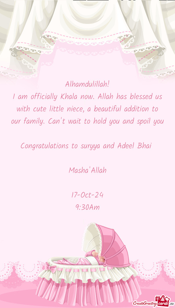 Congratulations to suryya and Adeel Bhai