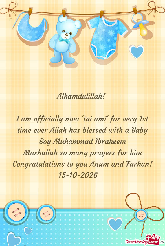 Congratulations to you Anum and Farhan