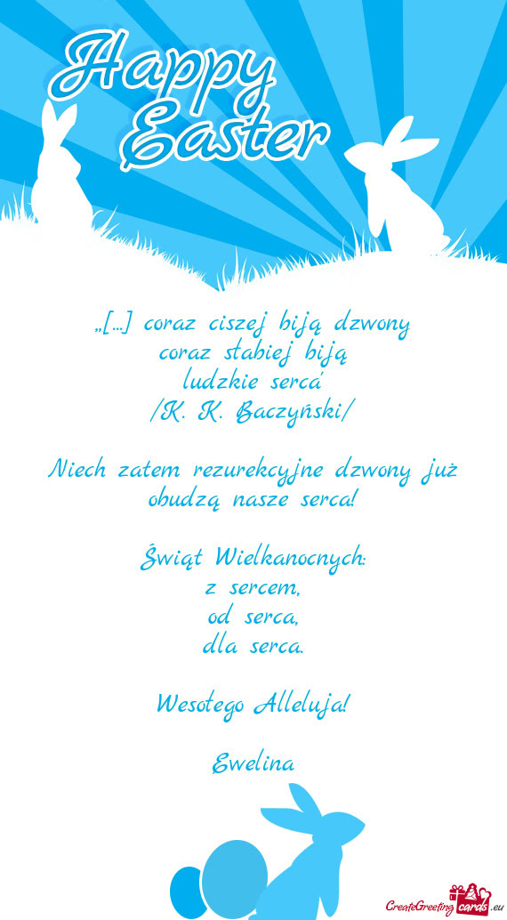 „[...] coraz ciszej biją dzwony