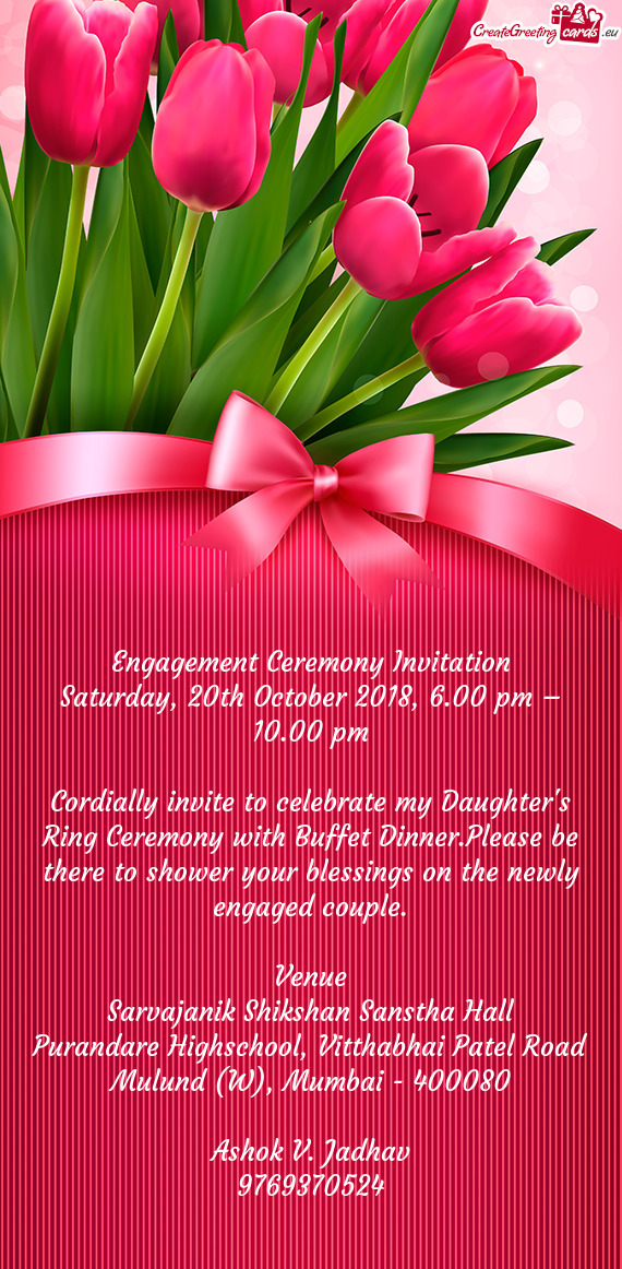 Cordially invite to celebrate my Daughter