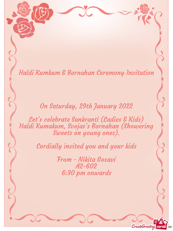 Cordially invited you and your kids