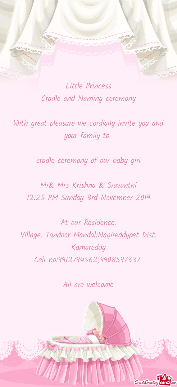 Cradle and Naming ceremony